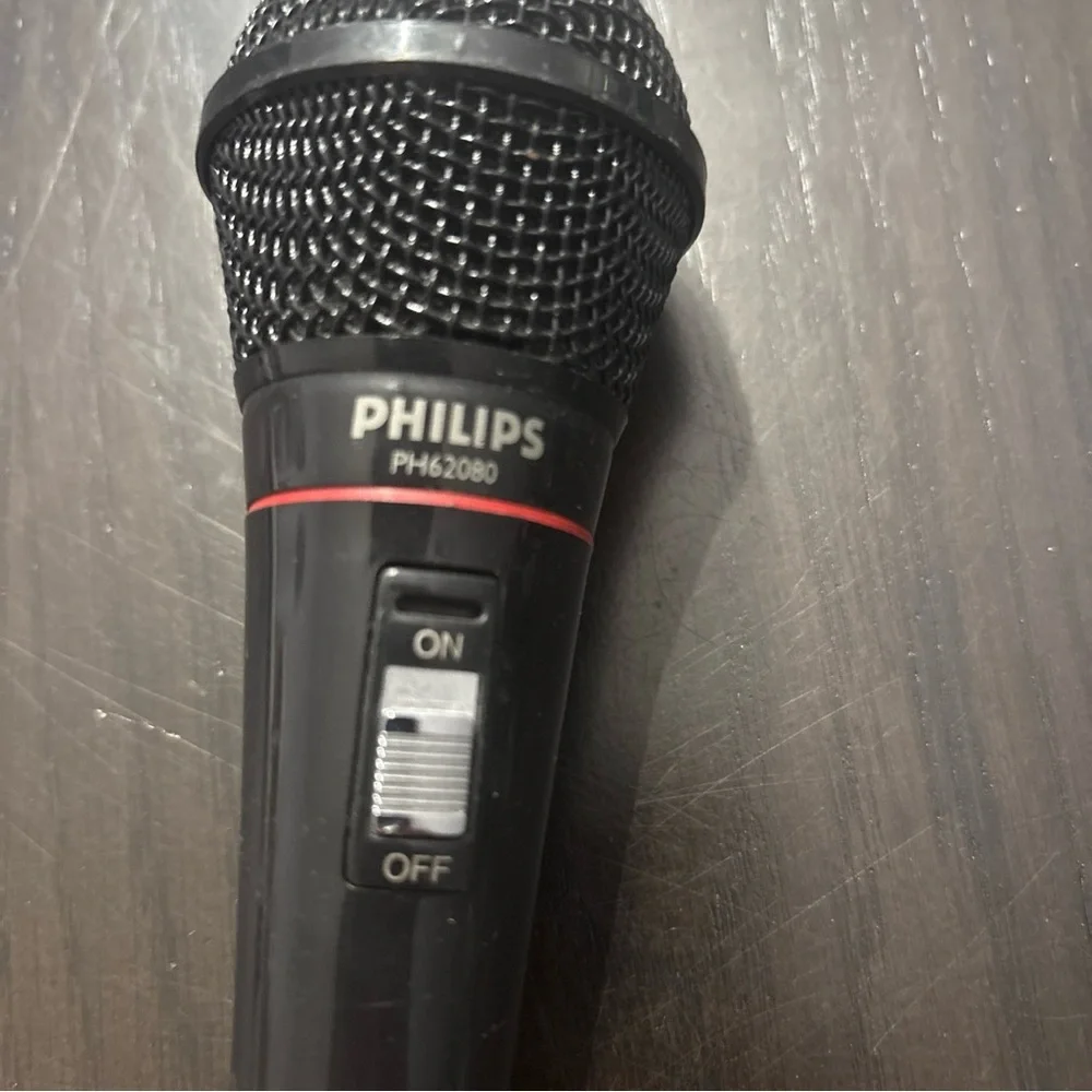 Philips Dynamic Cable Karaoke Microphone # PH62080 / jack adapter